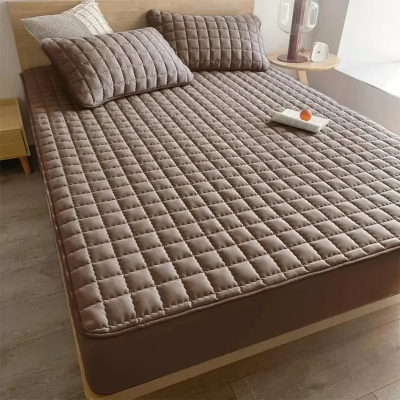 Protetor de Cama Impermeável (Design de Quadrados)