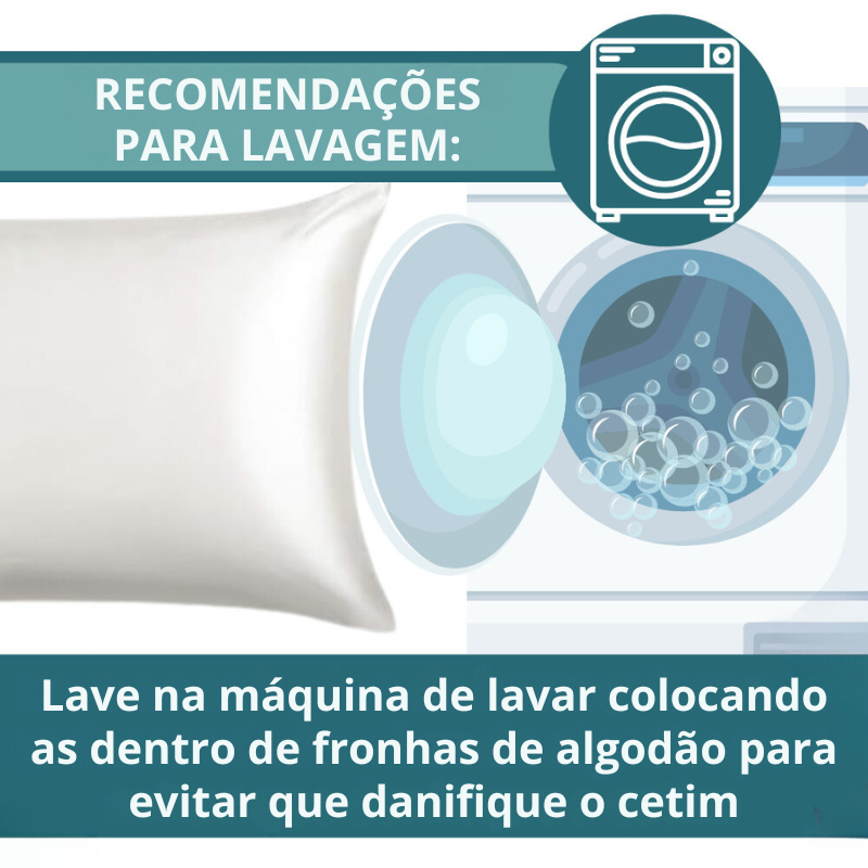 Kit 2 Fronhas de Cetim: ANTI-FRIZZ